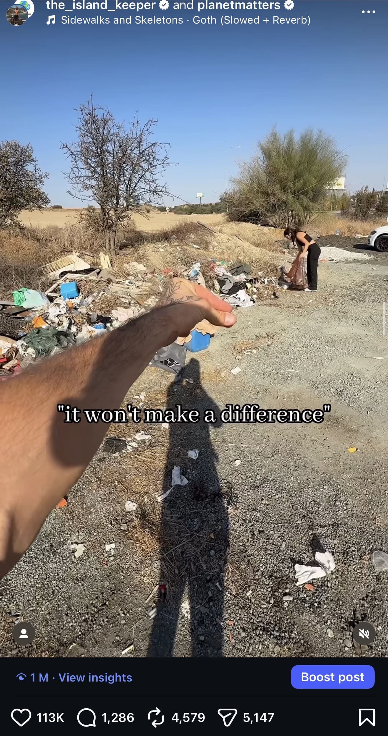 Island Keeper cleanup volunteers making litter collection visible in Cyprus