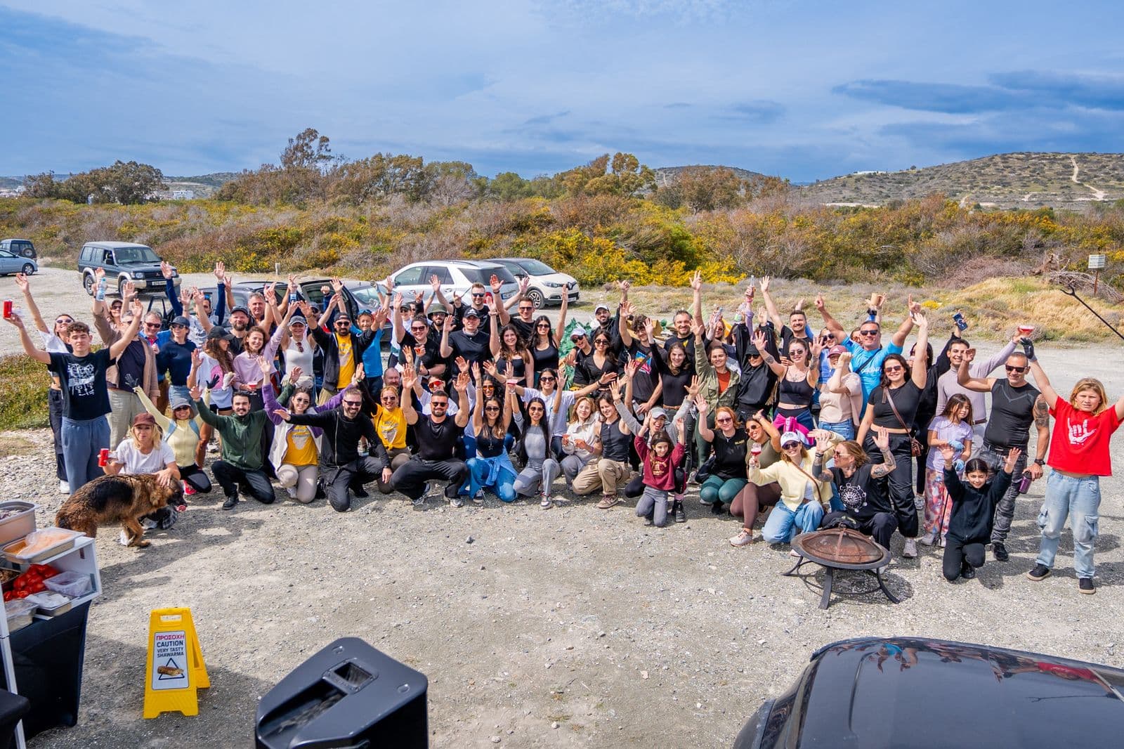 Island Keeper community members working together during a cleanup event